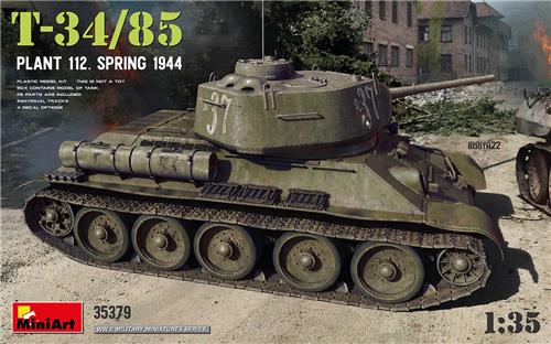 1:35 MiniArt 35379 T-34/85 Plant 112. Spring 1944 Plastic Modelbouwpakket