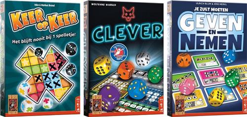 Dobbelpakket - Geven en Nemen + Clever + Keer op Keer - 999 Games