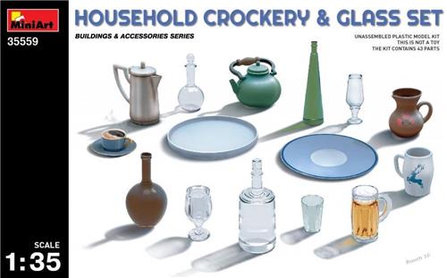 Miniart - Household Crockery & Glass Set (Min35559) - modelbouwsets, hobbybouwspeelgoed voor kinderen, modelverf en accessoires