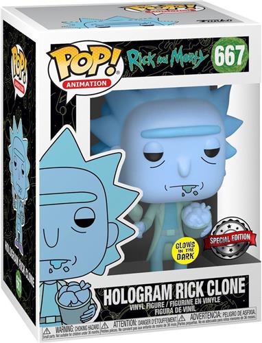 POP Animation: Rick & Morty - Hologram Rick Clone (Glow-in-the-Dark)