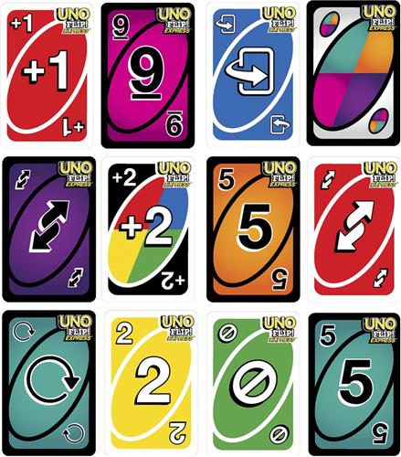 UNO Flip Express - double sided cards - change the game - dubbelzijdige kaarten - Mattel