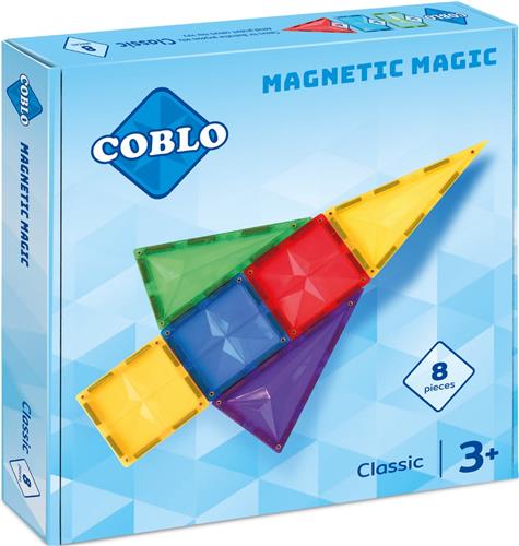 Coblo Classic 8 stuks - Magnetisch speelgoed - Montessori speelgoed - Magnetische Bouwstenen - STEM speelgoed - Sint Cadeau - Schoencadeau - Speelgoed 3 jaar t/m 12 jaar