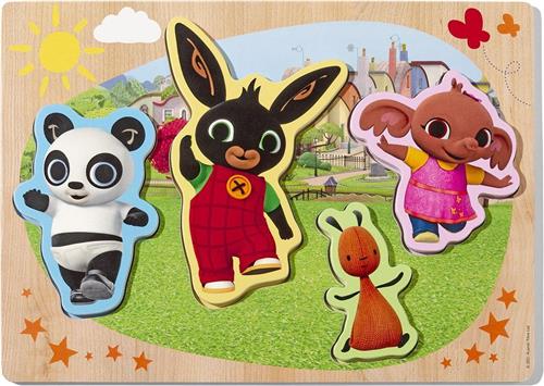 Bing houten puzzel met grote figuren - educatief speelgoed leren puzzelen - Bambolino Toys