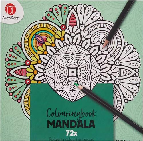 Mandala kleurboek voor volwassenen met 72 kleurplaten - geschikt voor kleurpotloden en kleurstiften