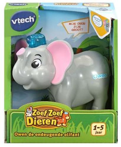 VTech Zoef Zoef Dieren - Owen de Ondeugende Olifant - Educatief Speelfiguur - Dieren Speelgoed - Sint Cadeau - Kinderspeelgoed 1 Jaar tot 5 Jaar