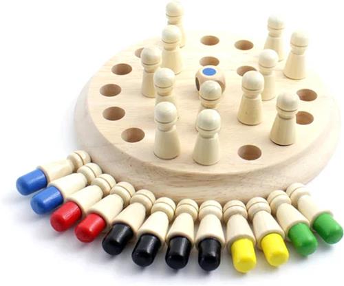 WoodyDoody Breinbreker Spelletjes 4 Jaar - Educatief Spel - Kinderspellen Geheugen Chess Schaakspel Bordspel Kinderen 3 Jaar Houten Puzzel - Montessori Speelgoed - Educatief Speelgoed 4 Jaar  Houten Speelgoed - Educatief Spel - Kinderspeelgoed