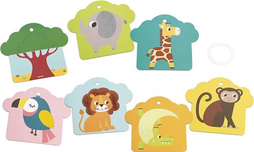 Janod Set 7 Tactiele kaarten | Savanne