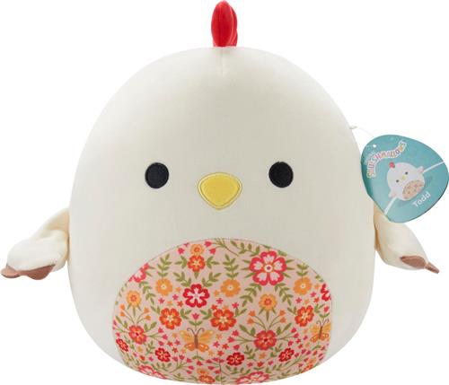 Squishmallows Todd-Beige Rooster W/Floral Belly 30cm Plush
