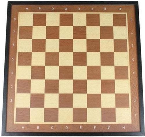 Abbey Game Schaakbord met Rand - Deluxe - Bruin