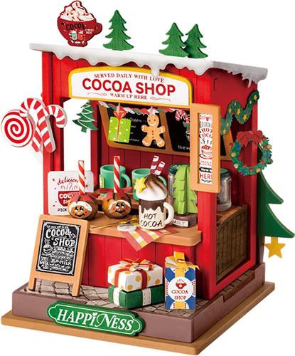 Robotime Cocoa Shop | Miniatuurhuisje | DS042 | Knutselen | Bouwpakket | Hobby | Kerst | Creatief