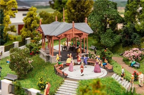Faller - 1/87 MUZIEKPAVILJOEN MET DANSENDE FIGUREN (5/24) * - modelbouwsets, hobbybouwspeelgoed voor kinderen, modelverf en accessoires