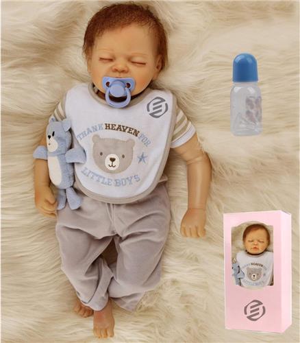 Equivera Reborn Baby Pop - Reborn - Reborn Poppen - Reborn Baby Pop Silicone - Reborn Doll - Reborn Dolls - Reborn Levensechte Pop - Reborn Doll Silicone Baby - Reborn Baby Poppen - Handgemaakt
