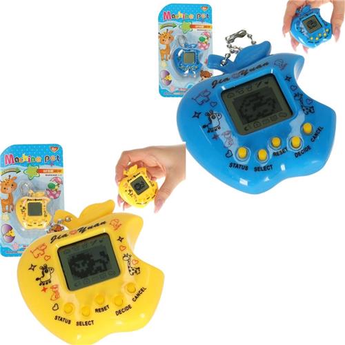 Machine Pet - Elektronisch kinderspel - Blauwe en Gele Appel - Virtueel Huisdier -Voor kinderen - Leuk cadeau - 2 stuks