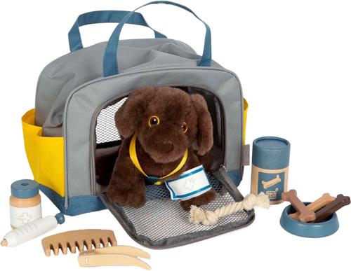 Small Foot - Knuffel Hond met Draagtas en Verzorgingsset