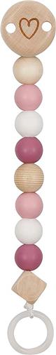 Goki Houten Fopspeenketting Hart Roze
