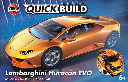 Airfix J6058 QUICKBUILD Lamborghini Huracan EVO - Oranje - Sport Auto Plastic Modelbouwpakket