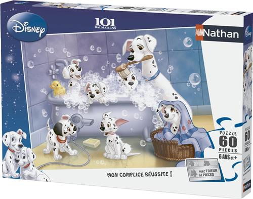Ravensburger Nathan - 86612 - Puzzle Enfant Classique - Les 101 Dalmatiens - Tous au bain ! - 60 Pièces