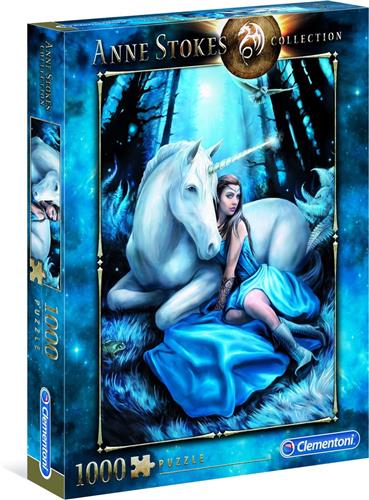 Clementoni - Anne Stokes Puzzel Collectie - Blue Moon - 1000 stukjes, puzzel volwassenen