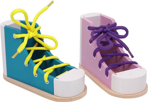 Small Foot - Houten Rijgschoenen, 2st.