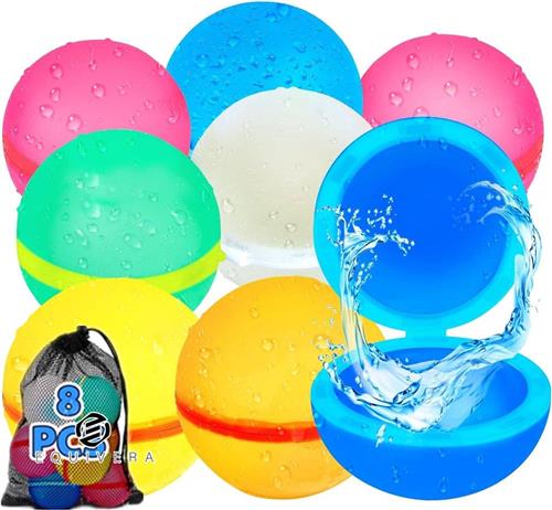Equivera Zelfsluitende Waterballonnen - Herbruikbare Waterbommen voor Zomerpret - 8 Stuks