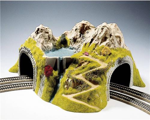 NOCH 05180 H0 Tunnel 2-sporig Kant-en-klaar model, Gebogen