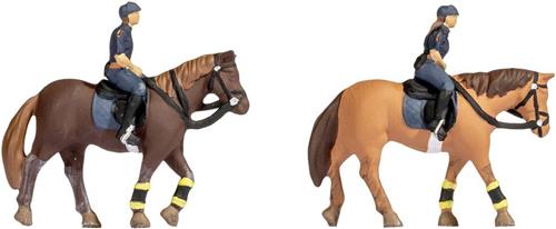 NOCH 36078 N Politie te paard figuren Geverfd, Staand