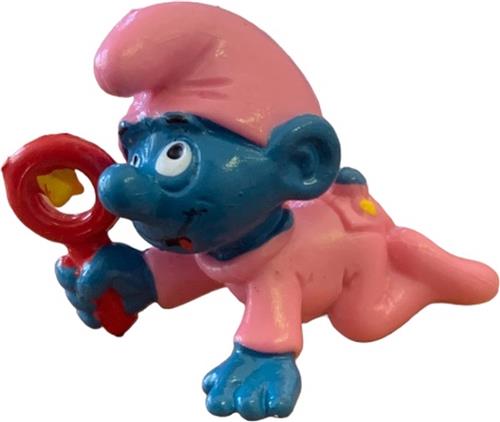 Smurfin Baby smurfje Schleich - 4 cm - Geboorte kindje - de smurfen roze