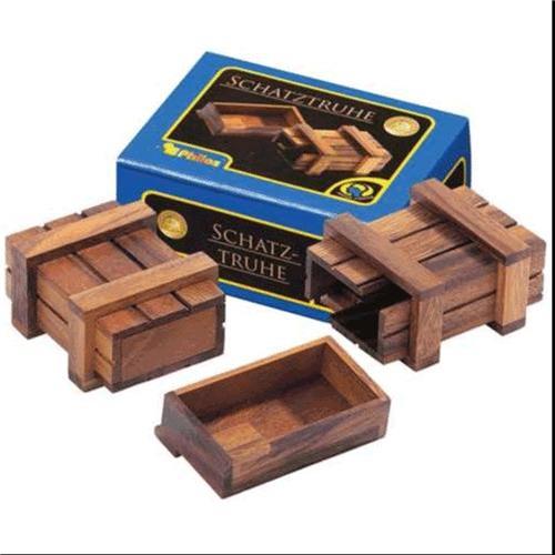 Puzzel Schatkist hout 9x7x4 cm