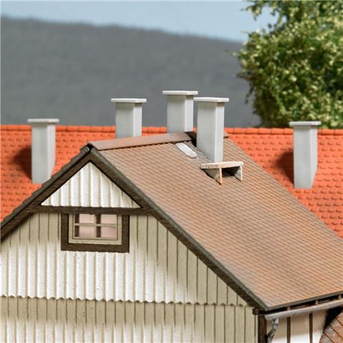 Busch - 1/87 MINI SET: SCHORNSTEINE H0 (2/24) * - modelbouwsets, hobbybouwspeelgoed voor kinderen, modelverf en accessoires