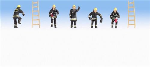 NOCH 15021 H0 Zwarte beschermende kleding figuren Geverfd, Staand