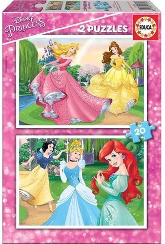Educa 16846 Puzzle Kids 2x20pcs Disney Princess