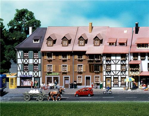 Faller - 2 Reliëfhuizen - modelbouwsets, hobbybouwspeelgoed voor kinderen, modelverf en accessoires