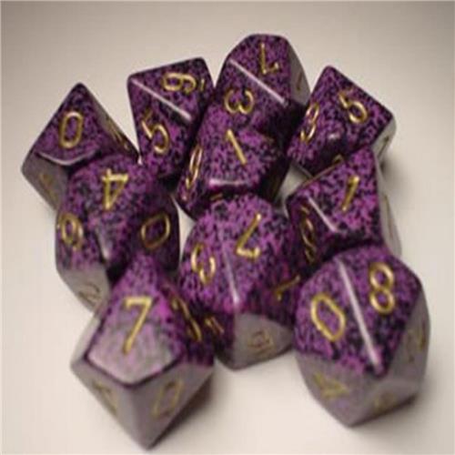 Chessex Hurricane Speckled D10 Dobbelsteen Set (10 stuks)