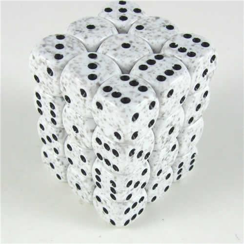 Chessex Arctic Camo Speckled D6 12mm Dobbelsteen Set (36 stuks)