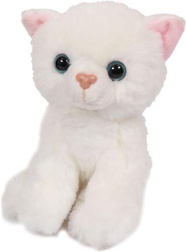 Knuffel Witte Kat - Zittend - 14 cm