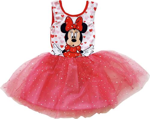 Disney Balletjurk Minnie Mouse, Rood met Hartjes