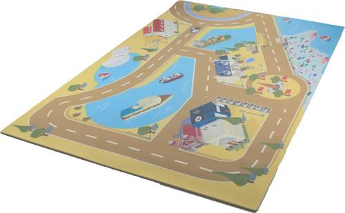 Relaxdays speelmat verkeer - verkeerskleed - kindertapiijt - speelkleed kinderkamer - kind - C