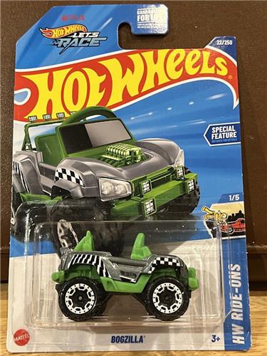 HOT WHEELS BOGZILLA GREEN SILBER 22/250 HW RIDE-ONS 1/5 1:64