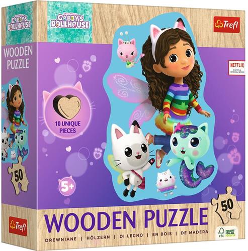 Trefl Houten Puzzel Gabby'S Dollhouse 50 Stukjes