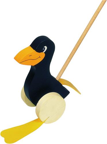 Goki Houten Duwfiguur Raaf