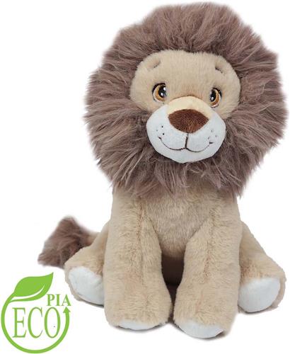 Eco Knuffel Leeuw - zittend - Geborduurde Ogen - 21 cm