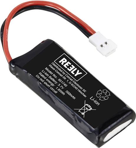 Reely Li-ion accupack 3.7 V 500 mAh Aantal cellen: 1 Softcase Kabelschoen