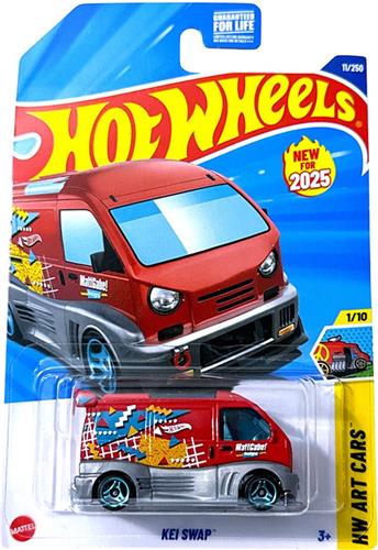 HOT WHEELS KEI SWAP RED/SILVER MATTCABE 11/250 HW ART CARS 1/10 1:64H