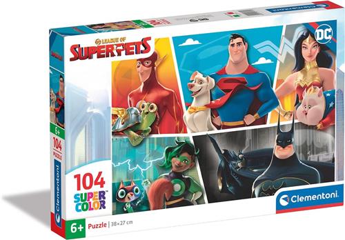 Clementoni DC superpets Legpuzzel 104 stuk(s) Stripfiguren