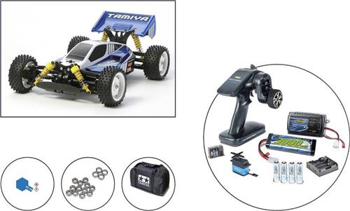 Tamiya Neo Scorcher, Set Brushed 1:10 RC auto Elektro Buggy 4WD Bouwpakket