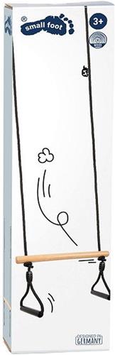 Small Foot - Houten Trapezeschommel met Gymnastiekringen Black Line