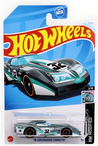 HOT WHEELS '76 GREENWOOD CORVETTE 11/250 32 GREY 1:64 HW MODIFED 2/10