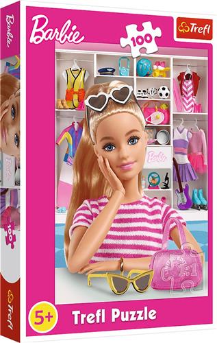 Barbie Fashion Puzzel (100 pzl st.) - 5-12 jaar, Multicolor, Mattel, Trefl