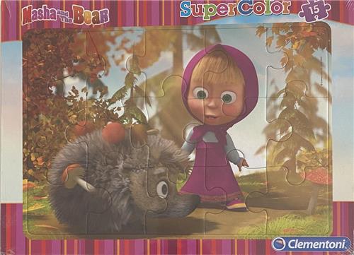 Clementoni supercolor puzzel 15 Masha and the bear