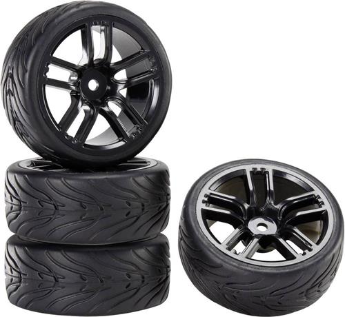 Reely 1:10 Straatmodel Complete wielen Devil GT Zwart 4 stuk(s)